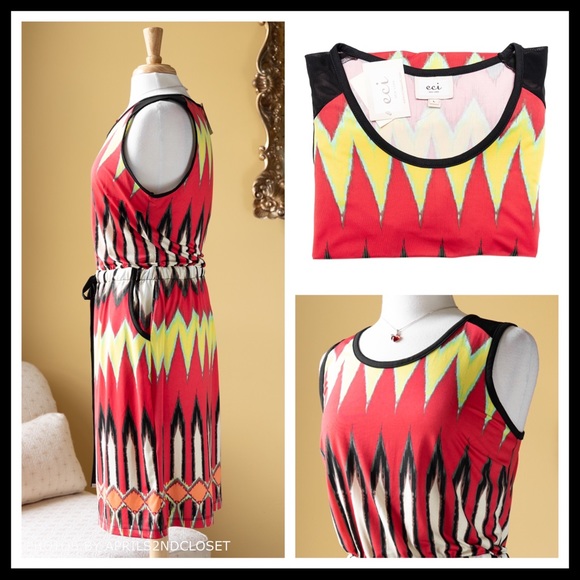 SUMMER PRINT SLEEVELESS KNIT SUN TANK DRESS A2C - Picture 5 of 8